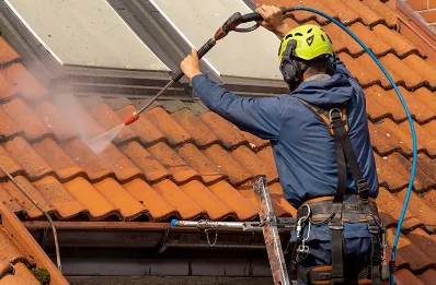 Démoussage et hydrofuge de toiture à Bains